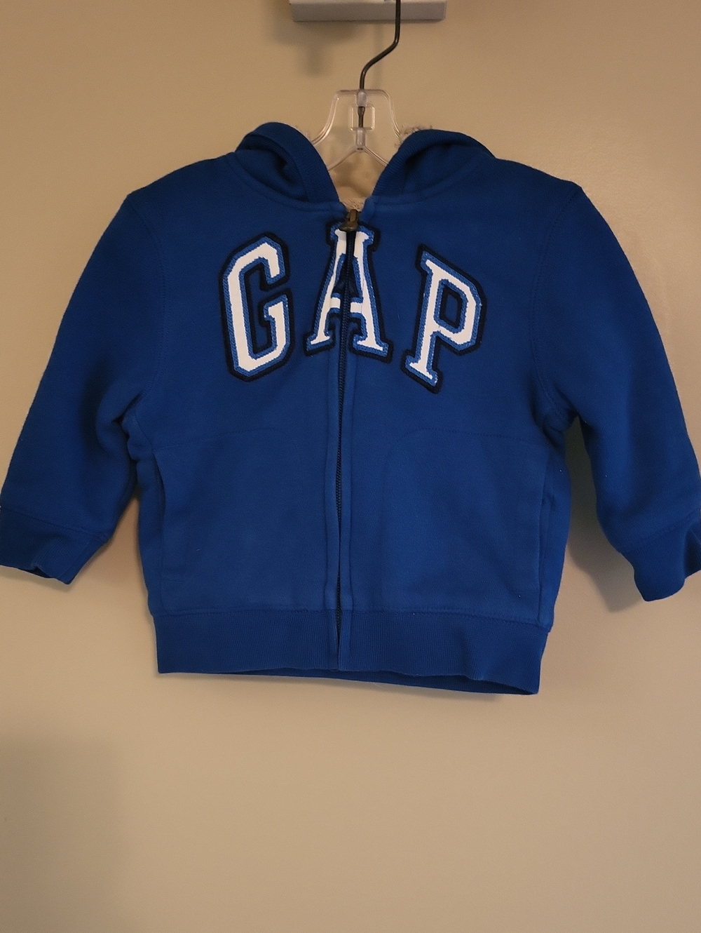 GAP royal blue sherpa lined hooded zip up sweatshirt